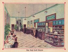 Bar and Grill Room - Hotel Florida - Havana - Cuba c1910