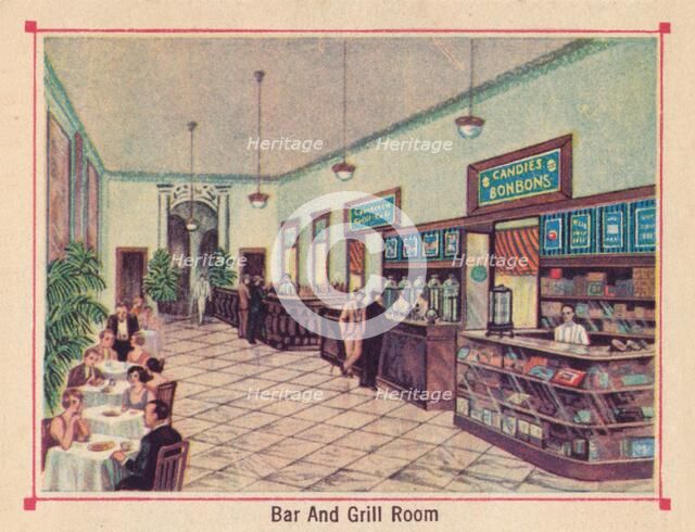 'Bar and Grill Room - Hotel Florida - Havana - Cuba', c1910. Artist: Unknown.