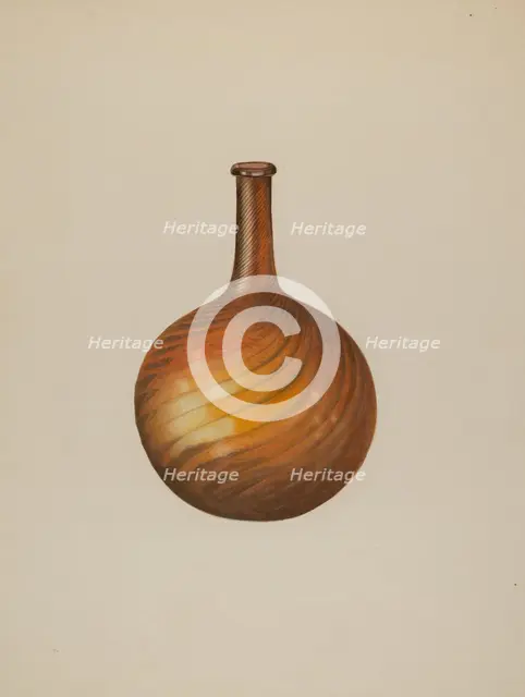 Bar Bottle, c. 1938. Creator: Isidore Steinberg.