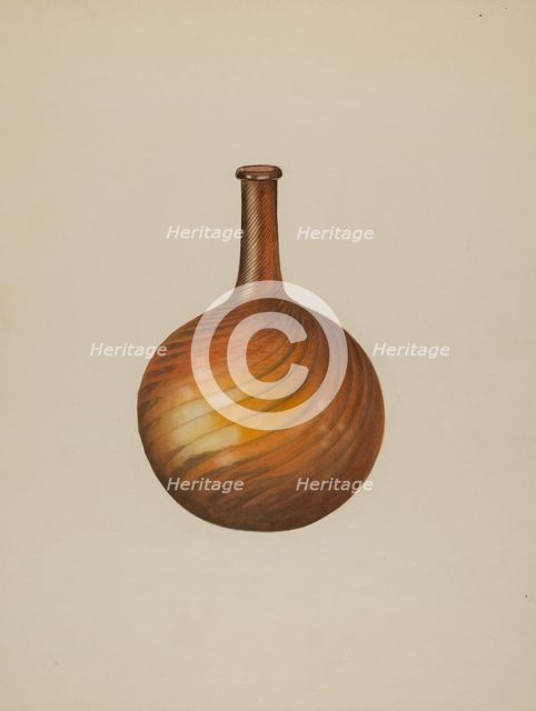 Bar Bottle, c. 1938. Creator: Isidore Steinberg.