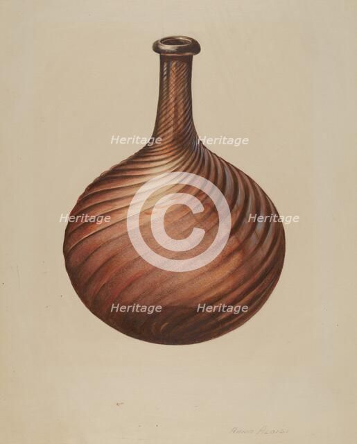 Bar Bottle, c. 1940. Creator: Anna Aloisi.