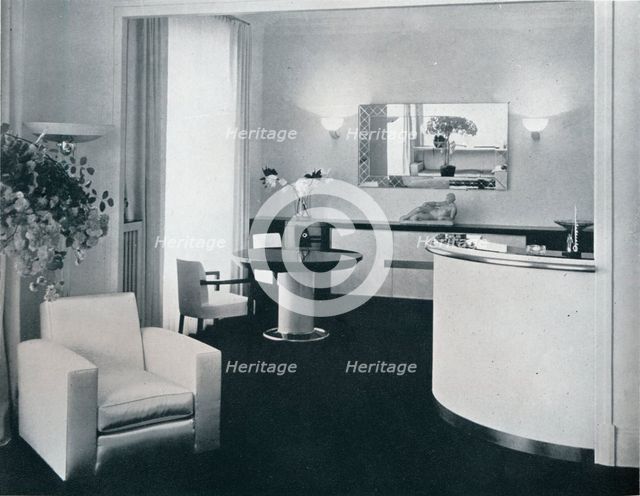 'Bar corner of a dining room designed by Jacques Adnet', c1940. Artist: Unknown.