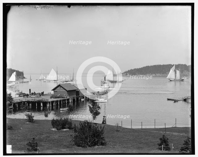 Bar Harbor, Mt. Mount Desert Island, Me., the harbor from Newport House, c1901. Creator: Unknown.