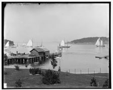 Bar Harbor, Mt. Mount Desert Island, Me., the harbor from Newport House, c1901. Creator: Unknown
