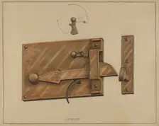 Bar Latch, c. 1936. Creator: Jack Staloff