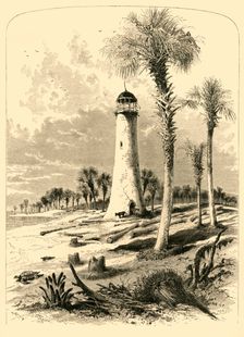 Bar Lighthouse, Mouth of St. John's River 1872. Creator: John J. Harley
