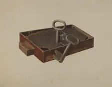 Bar Lock and Keys, 1940. Creator: Alexander Anderson