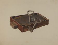 Bar Lock and Keys, 1940. Creator: Alexander Anderson