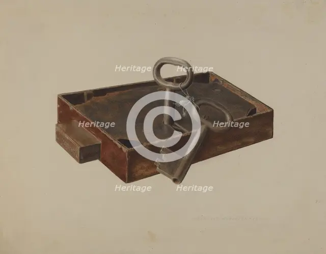 Bar Lock and Keys, 1940. Creator: Alexander Anderson.