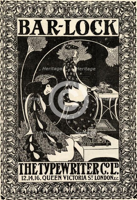 Bar-Lock Typewriter, 19th century. Artist: Unknown