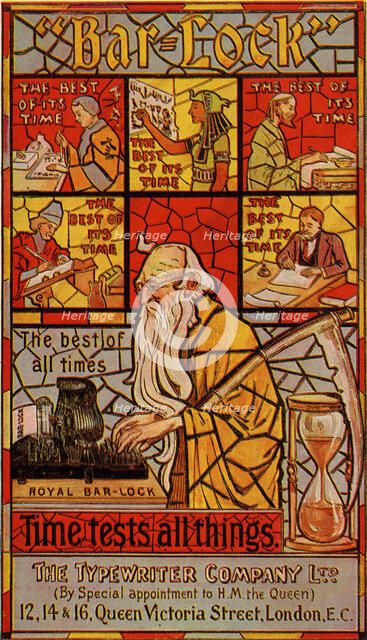 Bar-Lock Typewriter, 19th century. Artist: Unknown