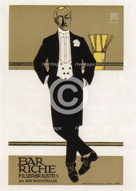 Bar Riche, 1907. Artist: Erdt, Hans Rudi (1883-1925)