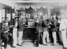 Bar with soldiers, Germany, between 1895 and 1910. Creator: Unknown