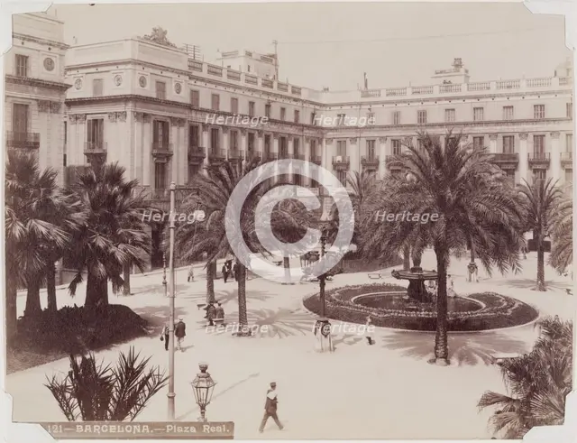 Barcelona, Plaza Real, between 1850 and 1900. Creator: Unknown.