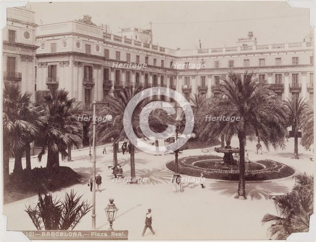 Barcelona, Plaza Real, between 1850 and 1900. Creator: Unknown.