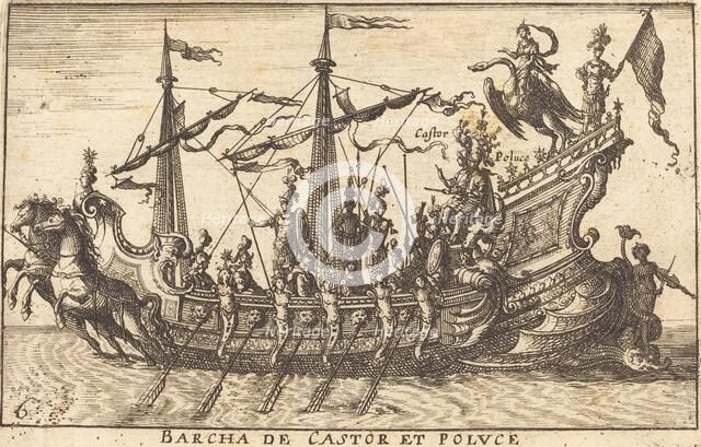 Barcha de Castor e Poluce. Creator: Balthasar Moncornet.