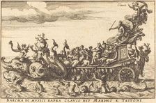 Barcha di musici rapra Clauco dio Marino e Tritoni. Creator: Balthasar Moncornet