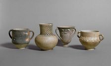 Barbotine cups and small jar, Meroitic Period, c400BC-c 400