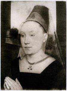 Barbara Van Vlaenderbergh wife of Guillaume Moreel, c1480, (1927). Artist: Hans Memling