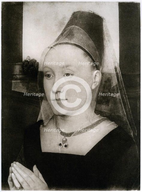 'Barbara Van Vlaenderbergh', wife of Guillaume Moreel, c1480, (1927). Artist: Hans Memling