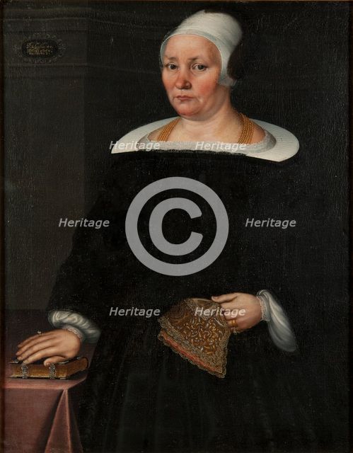 Barbara (Barbro) Cassiopæa (1610-1679), married to contract provost Olaus Christophori..., 1954. Creator: Johan I Aureller.