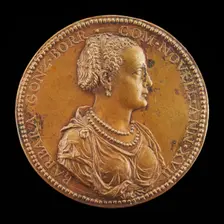 Barbara Borromeo, died 1572, Wife of Camillo Gonzaga 1555 [obverse], 1555. Creator: Pietro Paolo Galeotti