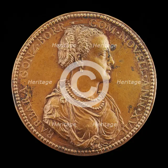 Barbara Borromeo, died 1572, Wife of Camillo Gonzaga 1555 [obverse], 1555. Creator: Pietro Paolo Galeotti.