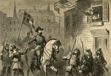 Barbara Frietchie's Defiance (1878). Creator: Albert Bobbett