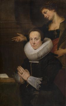 Barbara Kegeleers and Saint Barbara, 1620. Creator: Cornelis de Vos