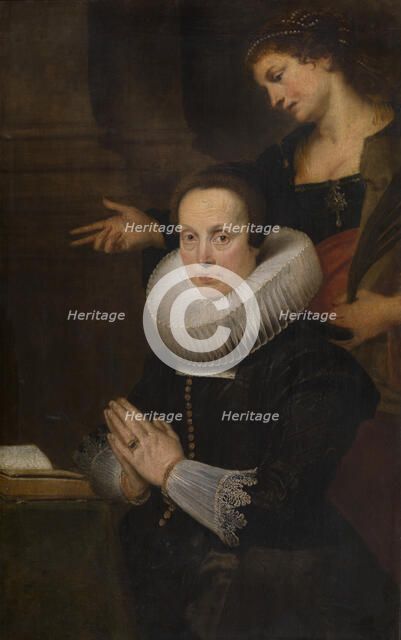 Barbara Kegeleers and Saint Barbara, 1620. Creator: Cornelis de Vos.