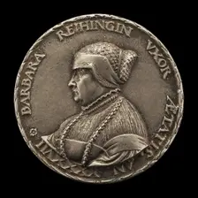 Barbara Reihing, 1491-1566, Wife of Georg Hermann 1512 [obverse], 1538. Creator: Hans Kels the Younger