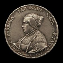 Barbara Reihing, 1491-1566, Wife of Georg Hermann 1512 [obverse], 1538. Creator: Hans Kels the Younger