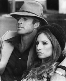 Barbara Streisand (1942-), American singer and actress with Robert Redford (1937-), 1973
