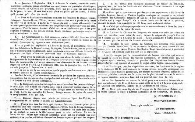 'Barbarie; Les methodes Allemandes; Sous peine de mort; Ceci est le fac-simile d'un... 1914. Creator: Unknown.