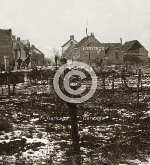 Barbed wire, Nieuwkapelle, Flanders, Belgium, c1914-c1918. Artist: Unknown.