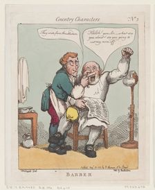 Barber, August 30, 1799., August 30, 1799. Creator: Thomas Rowlandson