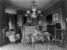 Barber house, Washington, D.C. - bedroom, between 1890 and 1950. Creator: Frances Benjamin Johnston