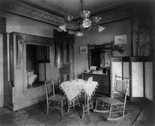 Barber house, Washington, D.C. - bedroom, between 1890 and 1950. Creator: Frances Benjamin Johnston
