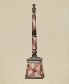 Barber Pole, 1935/1942. Creator: Unknown