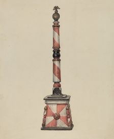 Barber Pole, 1935/1942. Creator: Unknown