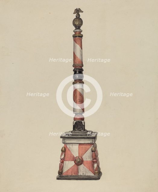 Barber Pole, 1935/1942. Creator: Unknown.