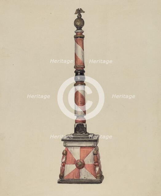 Barber Pole, 1935/1942. Creator: Unknown.