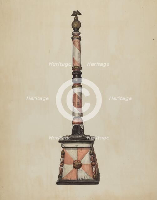 Barber Pole, 1935/1942. Creator: Elisabeth Fulda.