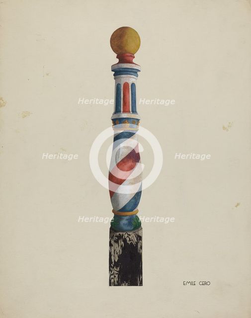 Barber Pole, c. 1939. Creator: Emile Cero.