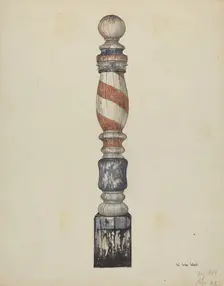 Barber Pole, c. 1939. Creator: Vera Van Voris