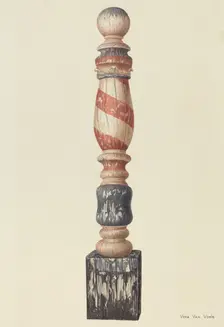 Barber Pole, c. 1939. Creator: Vera Van Voris