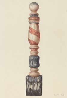 Barber Pole, c. 1939. Creator: Vera Van Voris