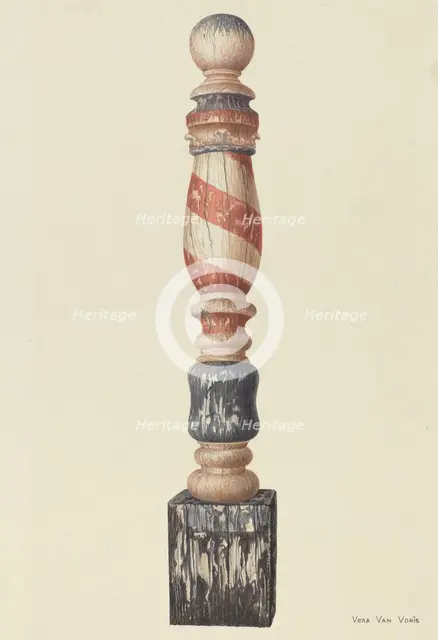 Barber Pole, c. 1939. Creator: Vera Van Voris.