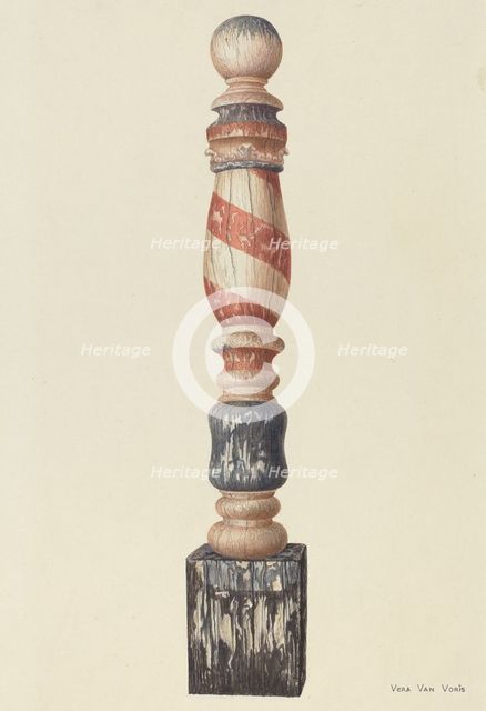 Barber Pole, c. 1939. Creator: Vera Van Voris.