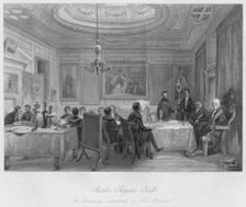 Barber Surgeon's Hall. The Company admitting a New Member c1841. Artist: Thomas H Ellis